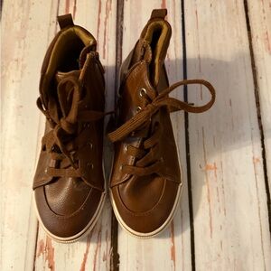 Brown High-Top Kids Shoes